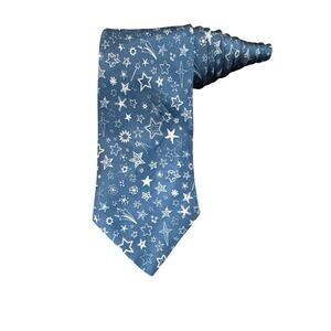 Make A Wish Shooting Stars 100% Silk Novelty Necktie